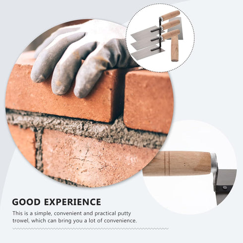 Yardwe Hand Tools 4pcs Concrete Trowel Set, Finishing Trowel, Putty Trowel, Margin Trowel for Construction