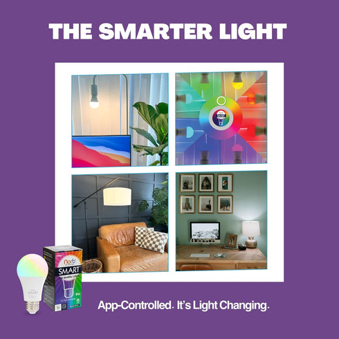 NorbSMART Smart Light Bulb LED, 1-Pack, Color Changing, 9W, A19, E26, Dimmable, Works with Alexa & Google Home