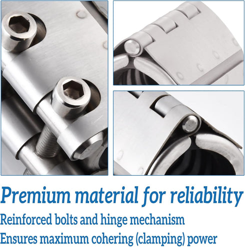 Pipe Repair Clamp for 11/4inch OD (32mm-35mm), Emergency Leak Sealer for Copper, Plastic, Galvanized Pipes