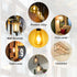 DiCUNO E26 Edison Bulbs, 60W, 2200K Amber Warm, 6W LED ST64, Vintage Filament, 600LM, Non-Dimmable, Pack of 2