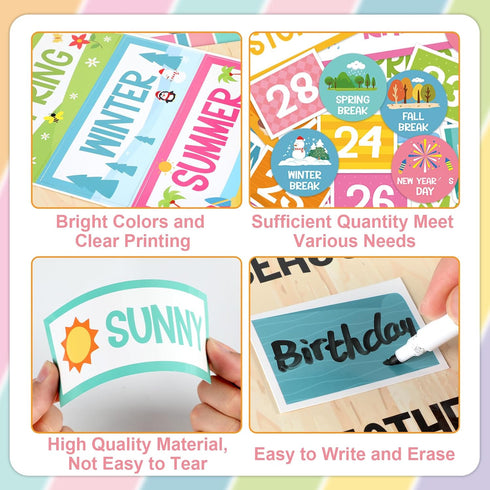 party greeting 157Pcs Calendar Bulletin Board Sets, Classroom Decoration for Learning Activities