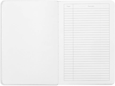 Minimalism Art Premium Hard Cover Notebook Journal, Classic 5" x 8.3", 122 Numbered Pages, Gray