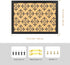 Decorative Cork Board for Walls with Black Floral Print, Black Framed Pin Board for Office, School, and Bedroom Decor
