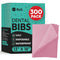 Reli. Pink Dental Bibs (300 Pack) | 13"x18" Dental Bibs Disposable for