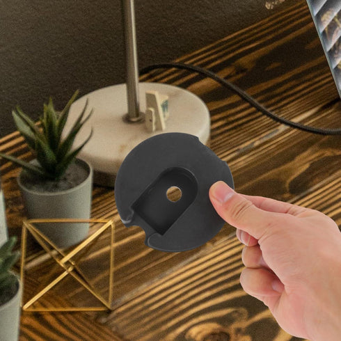 3.34In Kichvoe Weighted Floor Lamp Base Replacement Round Cast Iron Loader for Desk Lamp Stand Stable Light Holder
