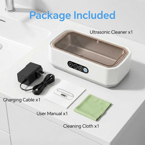 49KHz 3 Strap,Dentures,Retainers,Coins,Earring,650ML 304 Ultrasonic Jewelry Cleaner Machine: Ultrasonic Cleaner
