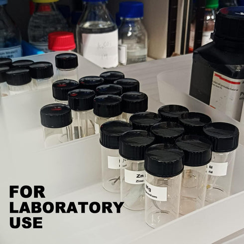 Wide Mouth Glass Sample Vials, Boro 3.3 with Black Cap for Laboratory, Reagents, Teas, Spices, 30mm 30ml 8pcs