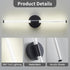 Dimmable 360 Lanhall LED Bathroom Light Fixture Modern Black Vanity Light Over Mirror Acrylic Wall Sconce Lights