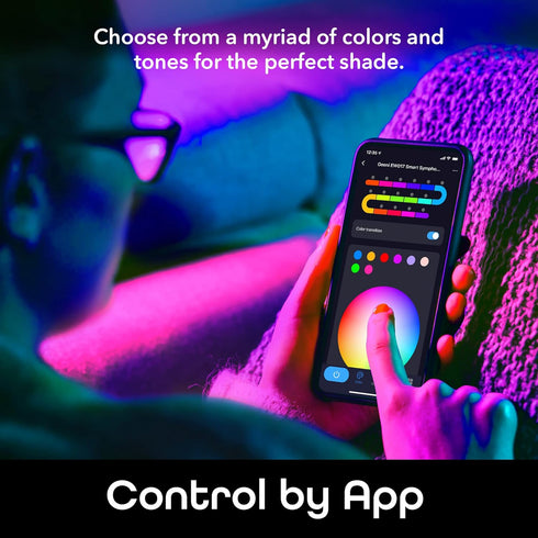 16.4 Geeni Prisma Symphony Smart LED Strip Lights, RGBIC Neon Color Changing WiFi Lights with App Remote Control