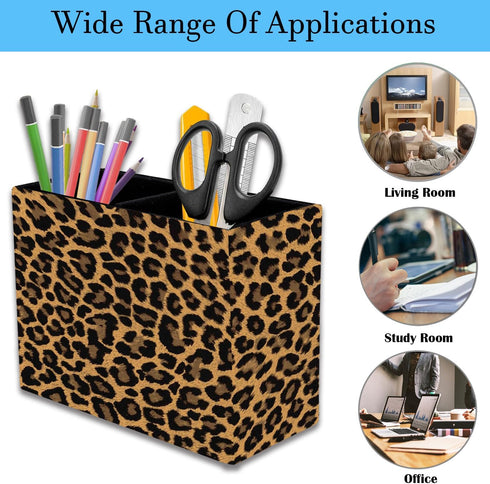 RVHOEZZM Set, 2 Pen Holder and Lace Mouse Mat Compartment Leather Pen Storage Boxes, Makeup Brush Storage Box, Suitable