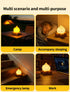 MASHI Table Decorations,Campfire Night Light,USB Rechargeable Flame Lamp with White Noise,Silicone Cute & Funny Night