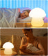 Samsung Seiko Rechargeable Mushroom Night Light for Kids, Multi-Color LED Nursery Lamp, Silicone Baby Night Light