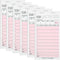 6 Pack Server Note Pads, Pink Guest Checks Books for Servers, Server
