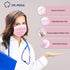 50Pcs 3 DR.MOXA Pink Disposable Medical Face Masks, Layers Safety Mask for Adults Teenagers Daily Use