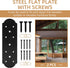 I Shape Steel Flat Bracket, 4 Pcs 10" X 3" Flat Fixing Mending Plates with Screws Set for Wood Lumber Timber Connectors