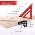 Rafter Square and 12 Inch Combo Square Set - Aluminum Woodworking Squares with Bubble Vial