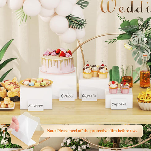 4 (7",7.8",8.3",10") Lifewit PCS Buffet Risers and Stands, Food Risers for Buffet Table, Catering Dessert Cake Holder