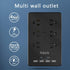 Multiple Plug Outlet Extender Nikleb, Surge Protector 12 Outlets, Plug Extender with 4 USB Ports Shared 4.8A, Wall Outlet Covers with Phone Holder, Charger Block Low Profile, USB Plug Space Saved