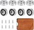 8PCS Stainless Steel Cutting Board Feet with Nonslip Pads 1.18 x 0.39