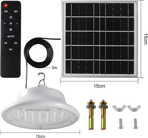 Pigsty(1 Solar Shed Pendant Light Auto Dusk to Dawn Solar Light Day and Night Indoor and Outdoor with Remote Control