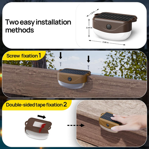 50ft,15 Lighting,IP67 Solar Fence Lights with Remote Control Multi Colors Solar Powered Outdoor Step Waterproof Led