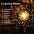 SeaShine 480LED 8 4 Pack Fireworks Lights Outdoor, Rechargeable Hanging Fairy Starburst Lights, Waterproof Smart