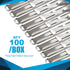OLYMPX 100 Pcs of 1” Capacity Premium Metal Prong Paper Fastener Bases, 2.75 Inch for Paper File Clip Accessories