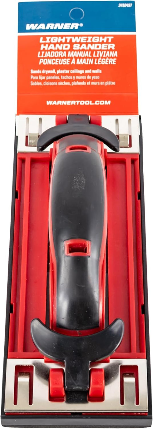 Warner Manufacturing Tool 3410497 Lightweight Hand Sander, Plastic, in a cut carton by Warner Manufacturing