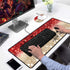Desk Pad Gaming Mouse Pad with Coasters, 31.5"x 11.8" Large Non-Slip Rubber Base Mousepad, Red Glitter Quote