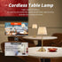Mr. White Set 2 Dimmable of Cordless Wireless Rechargeable Touch Battery Operated LED Powered Table Lamp for Bedroom