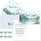 FYSUIMU 50Pcs Funeral Thank You Cards Watercolor Mountain Sympathy Cards with Message