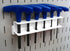 Wall Control Pegboard Screwdriver Holder Bracket, Slotted Metal Pegboard Accessory, White