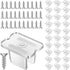 Quilax 30 Set Waterproof LED Strip Mounting Clips Holder, Translucent Rope Light Clips