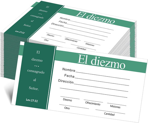 Woanger 500 Count Spanish Tithes and Offering Envelopes for Church Supplies, Cash Envelope for Tithes and Offerings