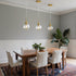 6 Inch Pendant Light Fixtures Kitchen: Brushed Gold Farmhouse Island Light with Clear Glass - Mid Century Globe Kitchen