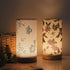 GLOWZE Bedside Lamp Fabric Flower Table Bedroom Atmosphere Three-Color Light Change