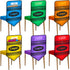 Moonld 6 Pcs Chair Pockets for Classrooms Set Crayon Chairback Buddy Pocket with