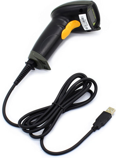 WoneNice USB Laser Barcode Scanner, Wired Handheld Bar Code Scanner Reader, Black