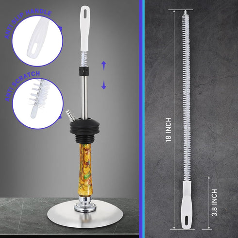 YZAHGDS 4 Set Set Set Set Hookah Brush Cleaning Kit Brushes Hookah | Bottle Cleaner Tube Pipe Cleaner | Premium
