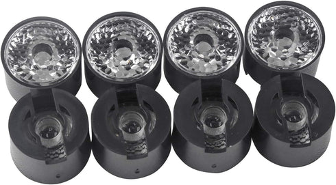 (Pack of 20) Acrylic Lens with Black Holder Bracket, Focusing Led Lens Use for Led Beads, Led Chip, Led Lamp Bulb Focus, 25 Degree 20mm by LedWekei