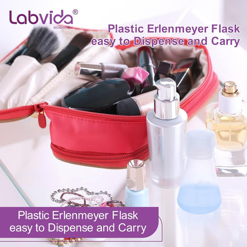 Plastic Erlenmeyer Flask Set, 2000ml Molded Graduations, Screw Cap, 1 PC, LVAH007