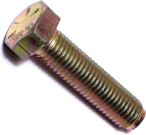 Grade 8 Fine Hex Cap Screws, 5/16-24 x 1-1/4, Yellow - Piece-10
