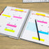 Sticky Notes, 0.6x3 Inch, 1200 Sheets Self-Stick Notes, Bright Colors, Easy to Post for School, Office