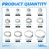 180 Pcs 304 Stainless Steel Single Ear Hose Clamps Assortment Kit with Pincer, 5.3-33.1mm for Automotive and Plumbing