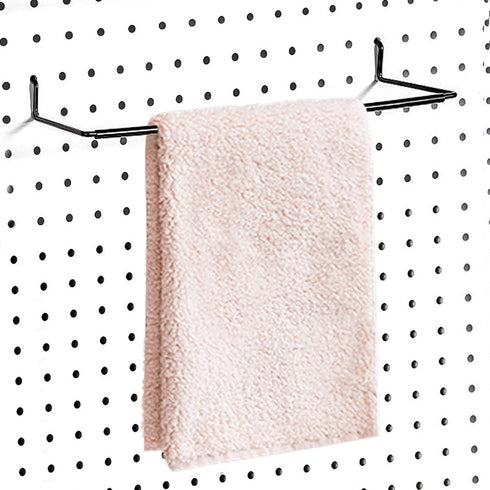 AccEncyc 2 Pack Pegboard Towel Holder Pegboard Hooks for Paper Towels, Kitchen Towels, Stickers, Tapes Great Peg Board