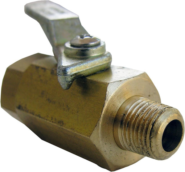 LASCO 17-0901 1/8-Inch Female Pipe Thread by 1/8-Inch Male Pipe Thread Brass Ball Valve