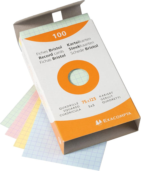 Exacompta Index Cards, 3X5 Inch, 100 Pack