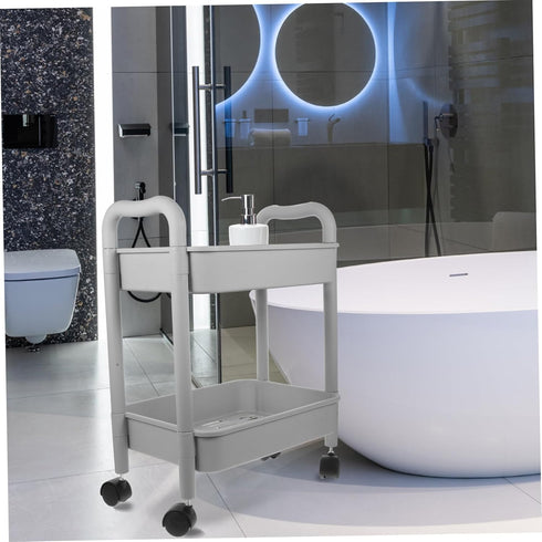 Luxshiny Rolling Utility Cart with Multi-Tier Design for Bathroom and Office Use
