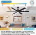 4 Inch 18W 2100LM 3CCT 3000K 4500K 6000K, 120V, CRI90, Dimmable Ceiling Fan LED Light Replacement, LED Ceiling Fan