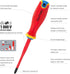 HAUTMEC 1000V VDE Insulated Screwdriver Set, 6 Piece Electrician Screwdriver Kit with Forged S2 Shanks and Magnetic Tips